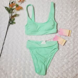 Stoney Clover Lane x Target size XXS light blue bikini swimsuit set